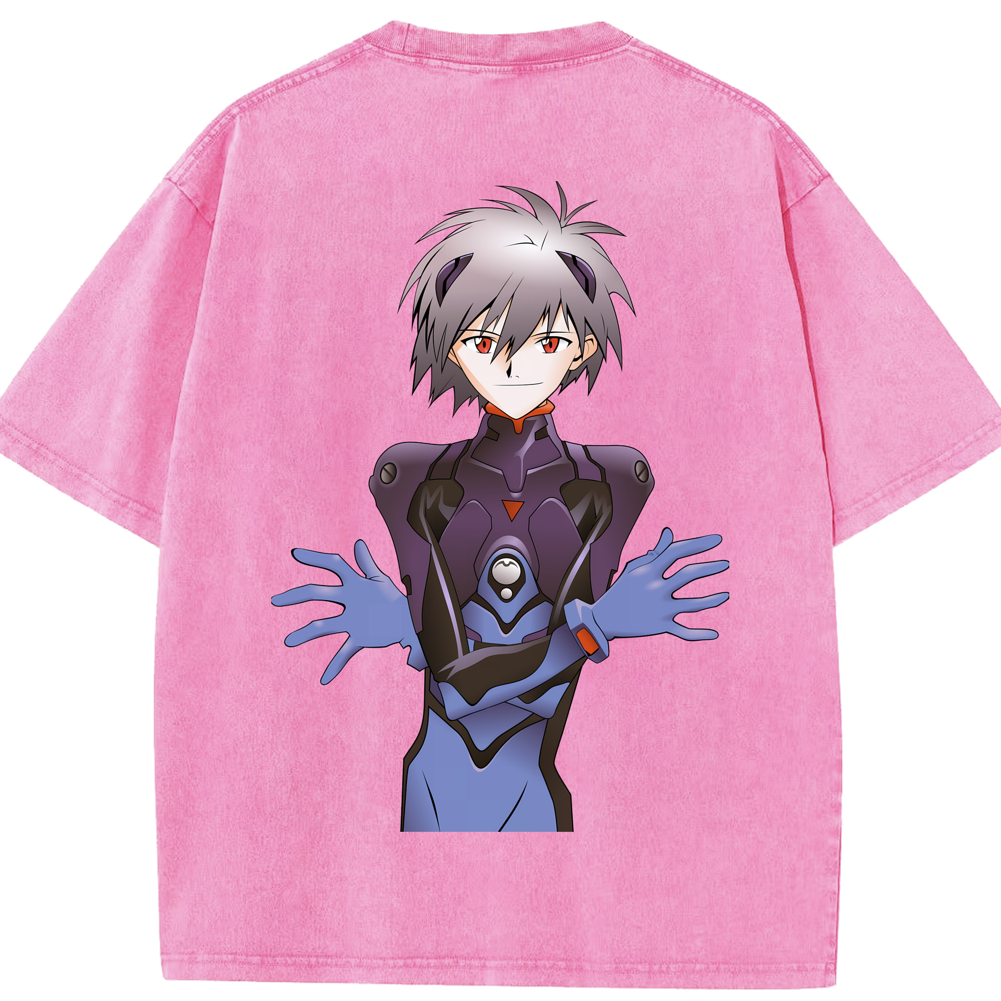 （画像用） EVA 新世紀エヴァンゲリオン 綿100% ヴィンテージ風 半袖Tシャツ（背面プリント）
